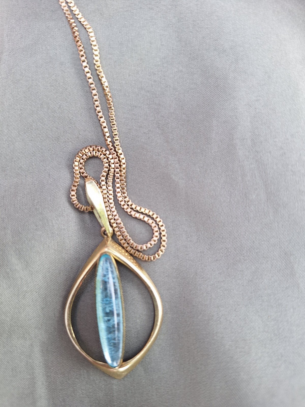 Prachtige Vintage Mid-Century Ketting met Hanger – K&L Pforz, Ophalen of Verzenden, Zo goed als nieuw, Goud, Overige materialen