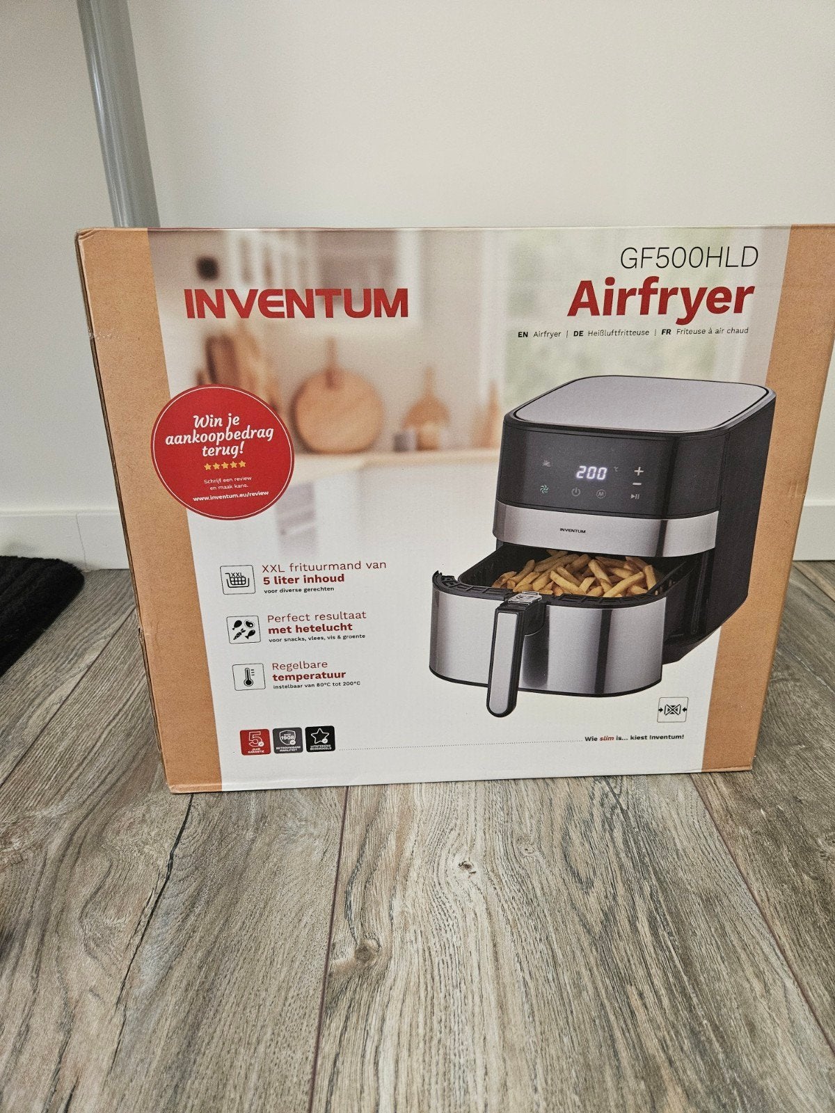 Inventum GF500HLD Airfryer XXL - Nieuw in doos, Witgoed en Apparatuur, Ophalen of Verzenden, Nieuw, Airfryer XXL, 1500 gram of meer