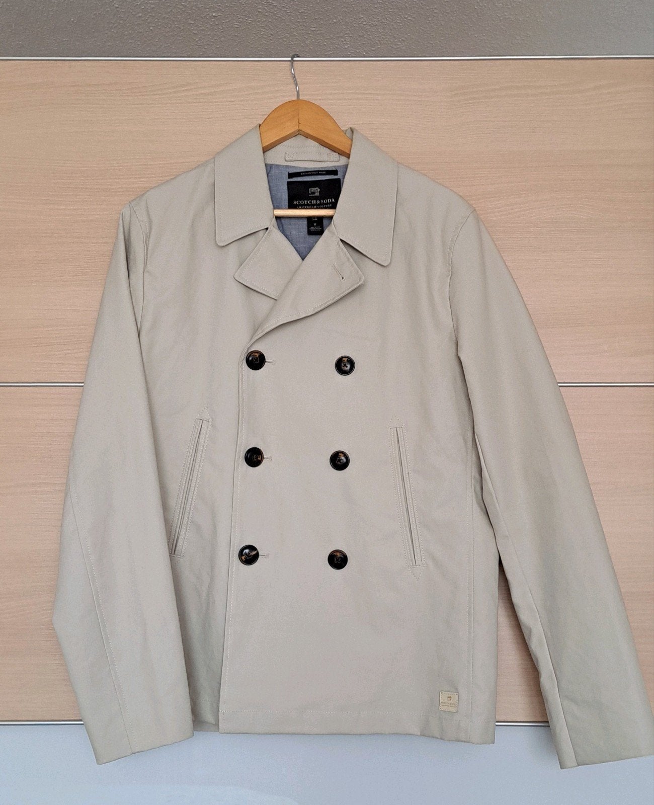 Scotch & Soda Heren Trenchcoat (M), Maat 38/40 (M), Beige, Scotch & Soda, Ophalen of Verzenden