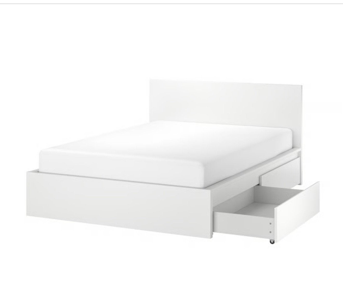 Bed 140x200, Huis en Inrichting, Ophalen, Wit, Tweepersoons, 140 cm
