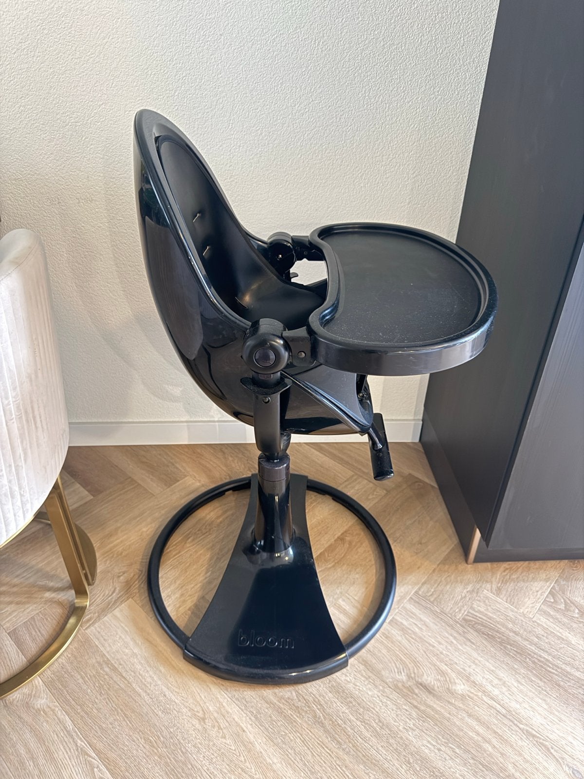 Bloom Fresco Chrome kinderstoel - Zwart, Ophalen, Gebruikt, Overige typen, Afneembaar eetblad