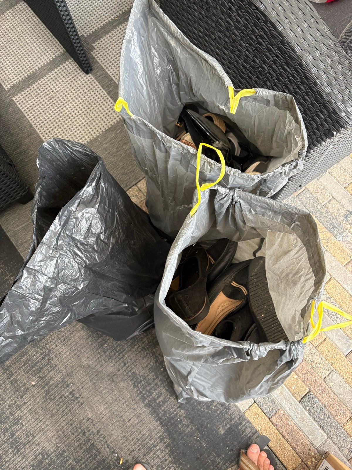 Drie zakken diverse schoenen- Verschillende stijlen, Ophalen of Verzenden, Gedragen, Overige kleuren, Overige typen