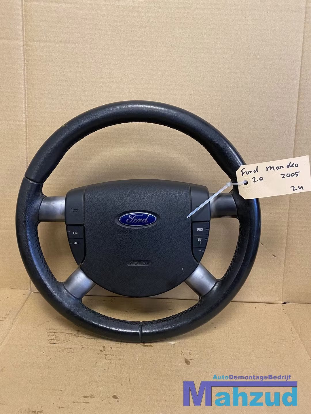 FORD MONDEO 3 leer leder Stuurwiel stuur met airbag, Gebruikt, Info@ford.com, Ophalen of Verzenden, Ford