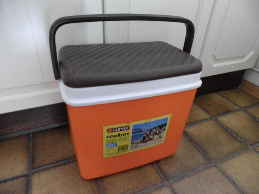 curver klassieke koelbox 25 l---oranje, Ophalen of Verzenden, Zo goed als nieuw, Koelbox, Koelelement