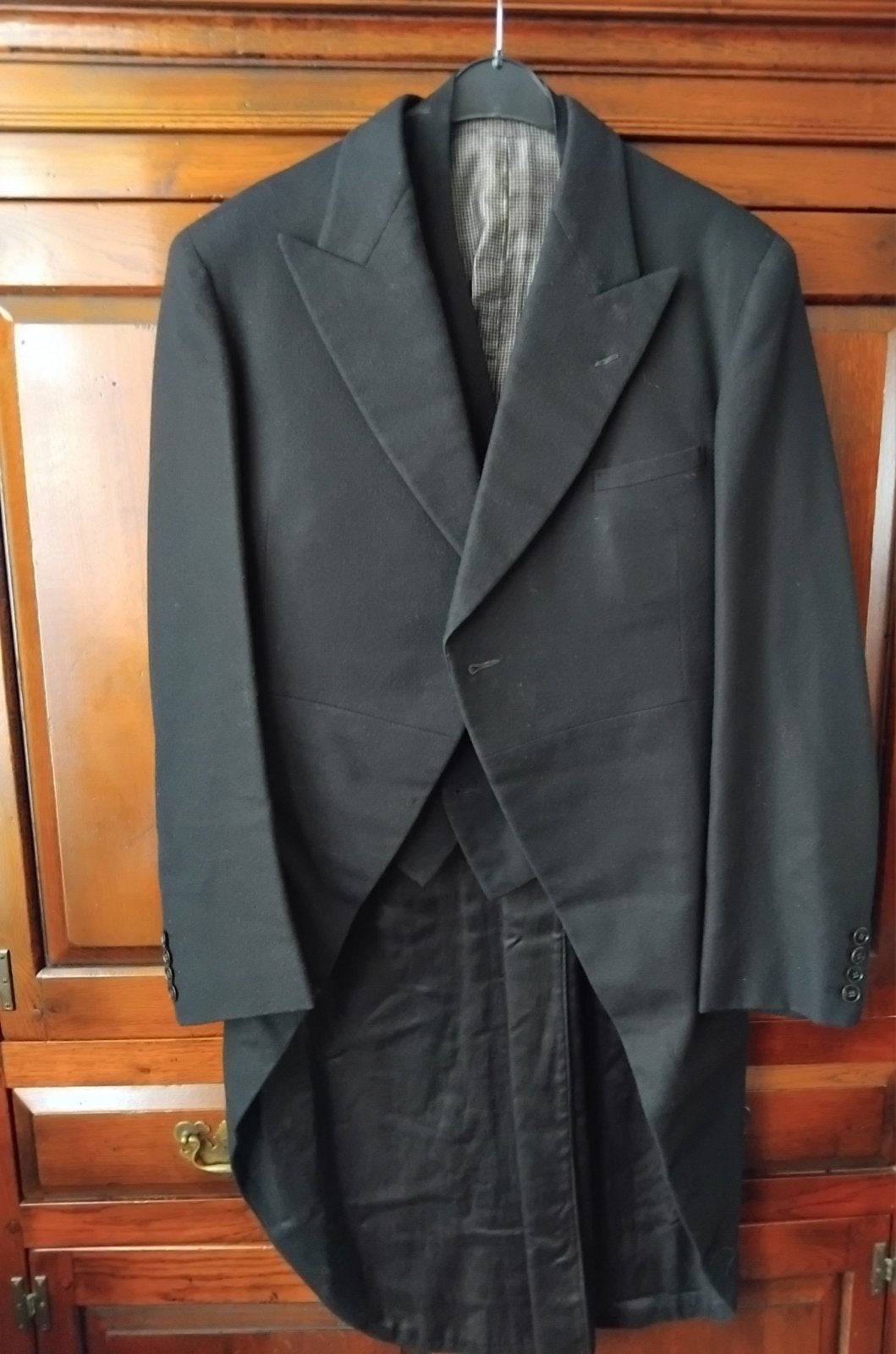Vintage rokkostuum/jacquet van P.v.d. BRUL, Maat 48/50 (M), Zwart, Ophalen of Verzenden, Zo goed als nieuw