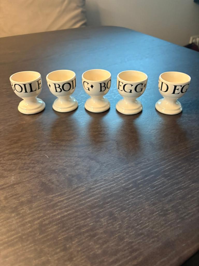 Bridgewater Egg Cup Black toast -  5 stuks, Verzenden, Zo goed als nieuw, Overige stijlen, Kop(pen) en/of Schotel(s)