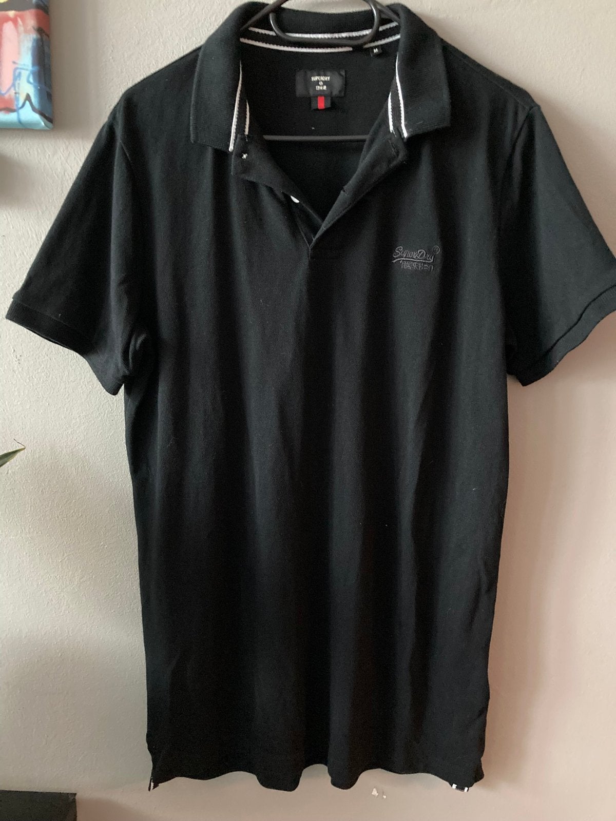 Superdry polo zwart maat M, Ophalen of Verzenden, Zo goed als nieuw, Maat 48/50 (M), Zwart