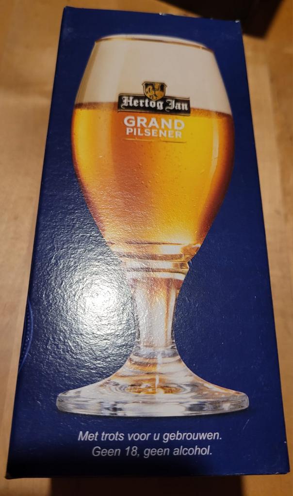 Hertog jan pilsener bier glas beer glass, Ophalen of Verzenden, Zo goed als nieuw, Glas of Glazen, Hertog Jan