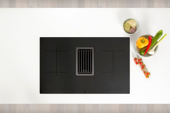 BESPAAR 2000! PELGRIM INDUCTIEKOOKPLAAT 83cm met AFZUIGING!, Ophalen, Nieuw, 4 kookzones, Energieklasse A of zuiniger