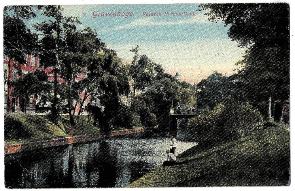 Den haag 064, waldeck pyrmontkade, verstuurd 1928, Verzenden, 1920 tot 1940, Gelopen, Zuid-Holland