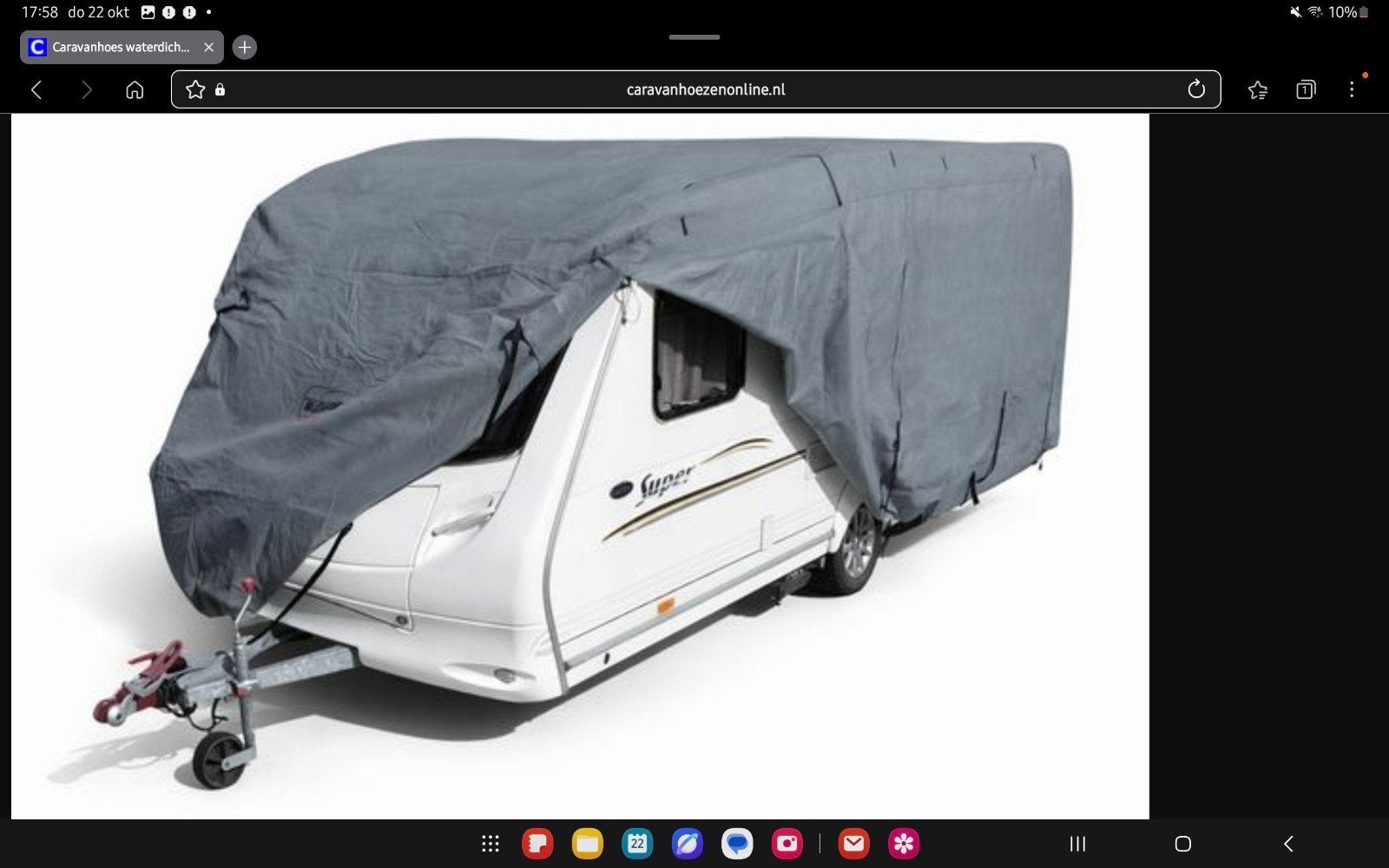 Caravanhoes 580 x 235 x 220 voor Hobby 495 UFE met fietsrek, Caravans en Kamperen, Ophalen, Nieuw