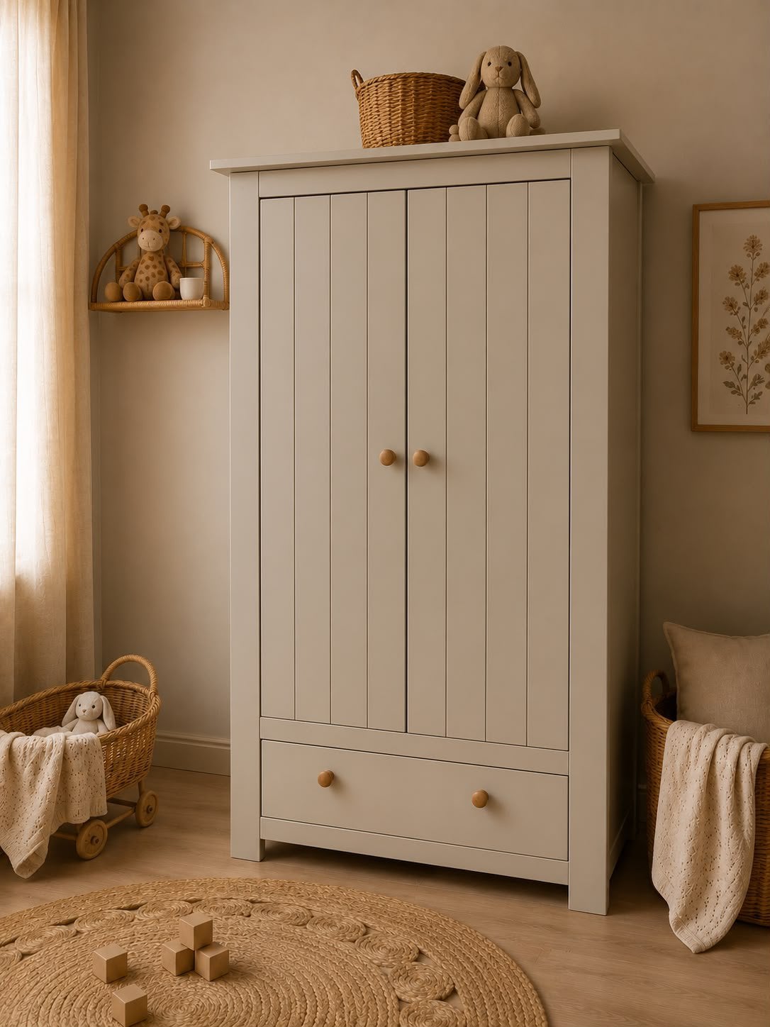 Kledingkast •Stoer• By Juffrouw Kwast, Ophalen, 50 tot 70 cm, Juffrouw Kwast, Juffrouw Kwast