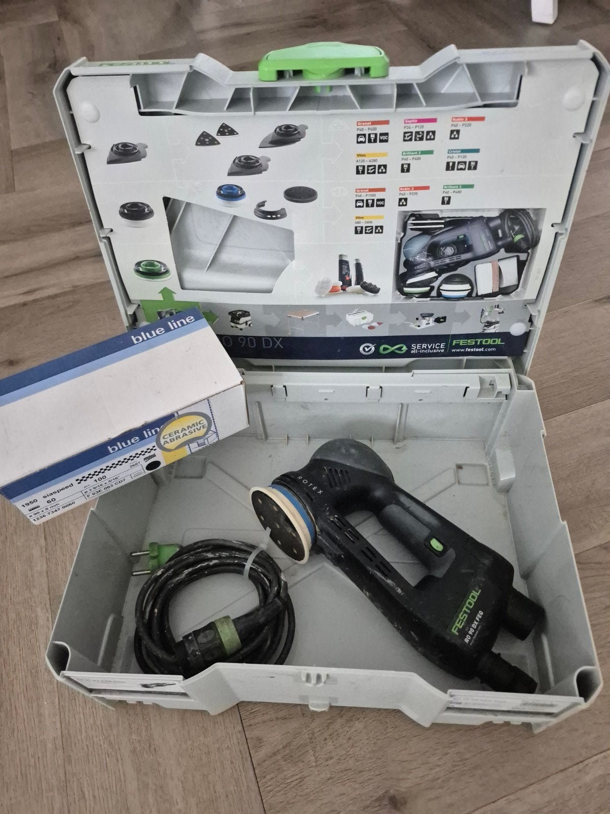 Festool ROTEX RO 90 DX FEQ, Doe-het-zelf en Verbouw, Verzenden, Gebruikt, Minder dan 600 watt, Excentrische schuurmachine
