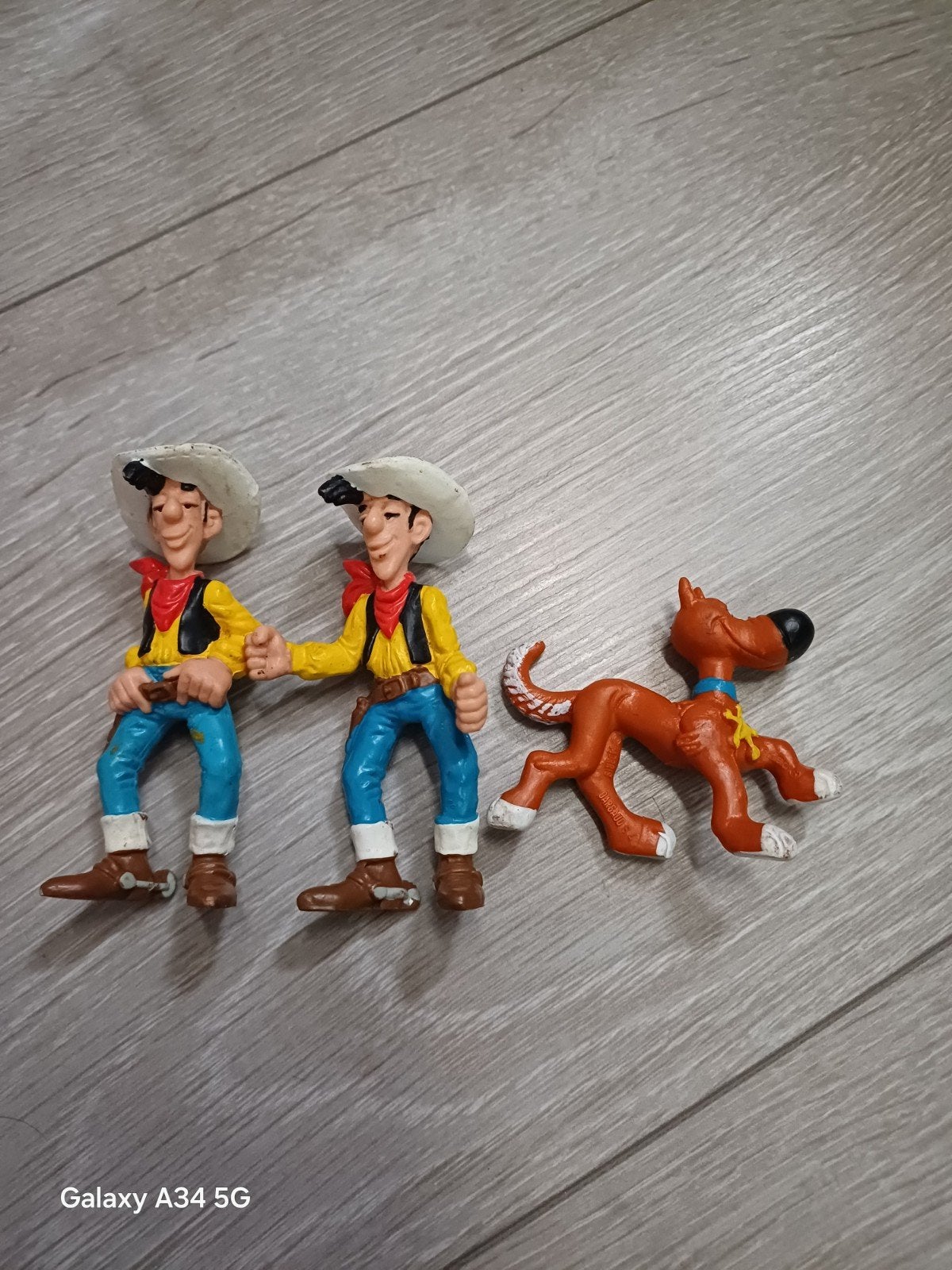 Lucky Luke en Rataplan beeldjes, Verzamelen, Poppetjes en Figuurtjes, Ophalen of Verzenden, Gebruikt