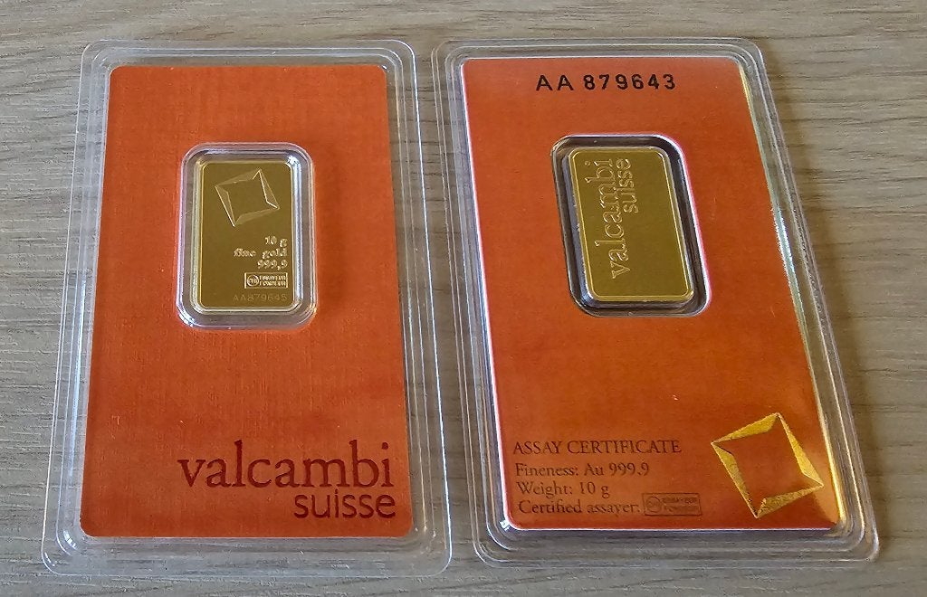 Valcambi 10 gram .999 goud in blister, Ophalen of Verzenden, Goud