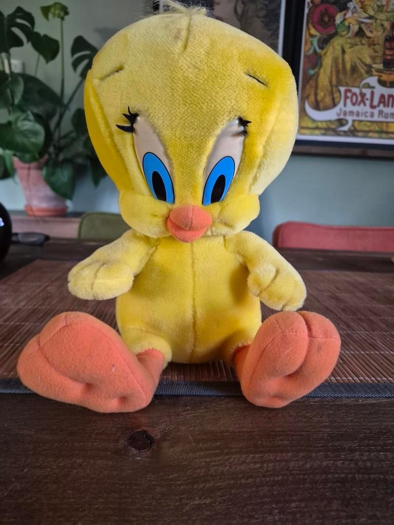 Pluche Tweety Looney Tunes, Verzamelen, Disney, Ophalen of Verzenden, Overige figuren, Zo goed als nieuw, Knuffel