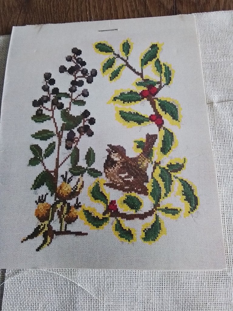 Borduurpakket van Thea Gouverneur, vogeltje, Ophalen of Verzenden, Zo goed als nieuw, Handborduren, Borduurpakket