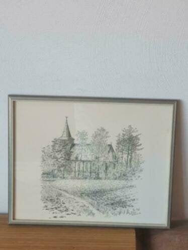 Tekening Hallse kerk Hall Pinksteren 1969 Johan Spee, Ophalen
