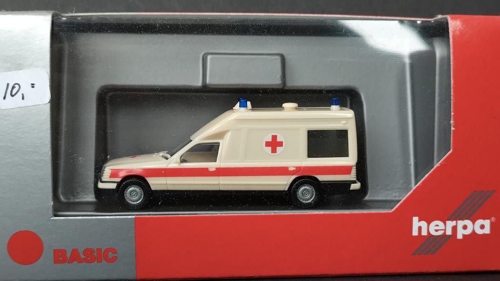 Mercedes Benz W124 Ambulance 1:87 Herpa Basic Pol, Auto, Verzenden, Nieuw, Cars@Herpa.de