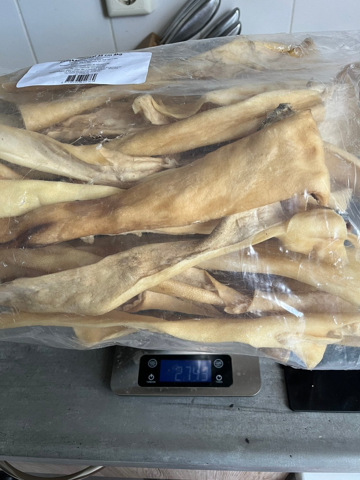 Petsnack kalfskauwstaaf 35 cm ruim 2,5 kg, Ophalen of Verzenden, Hond