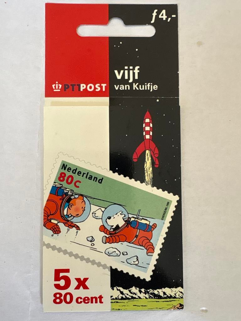 Kuifje postzegels - Vijf van Kuifje, Ophalen of Verzenden, Na 1940, Postfris