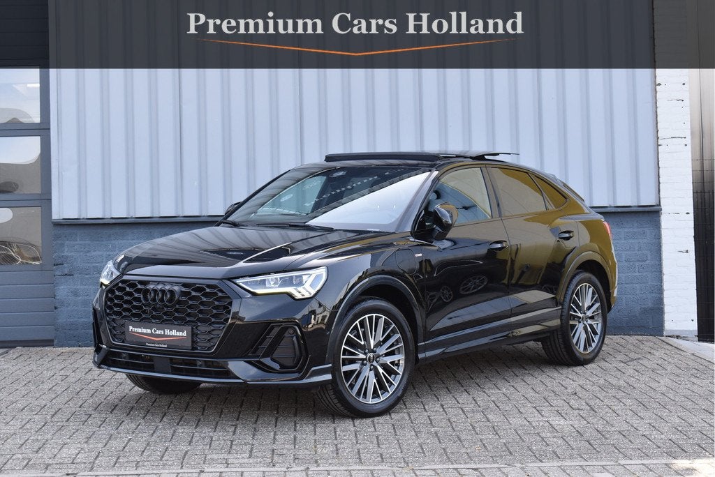 Audi Q3 Sportback 45 TFSI e S-Line 245 Pk Pano Memory Sfeer, Gebruikt, Zwart, Zwart, Hybride Elektrisch/Benzine
