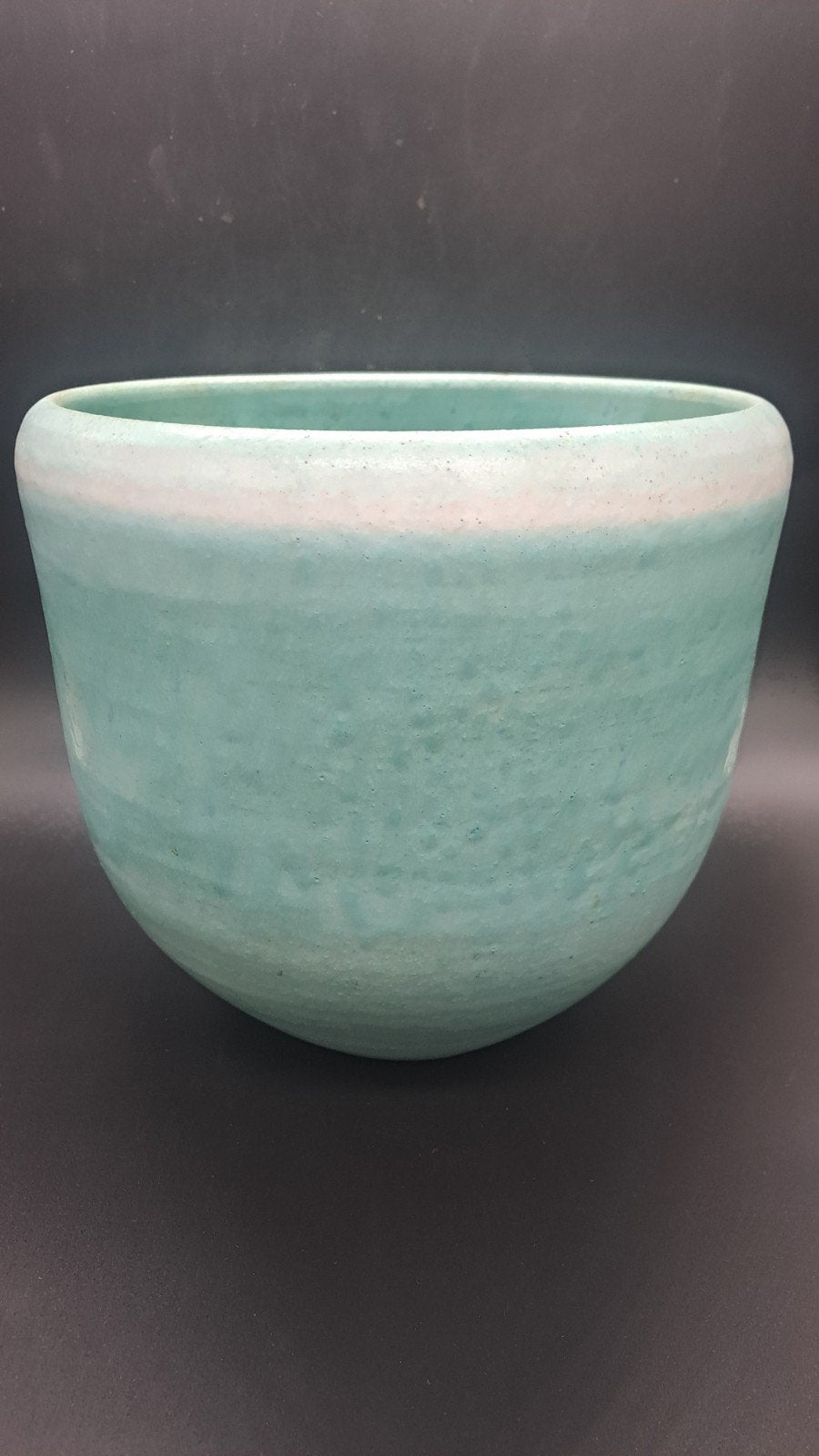 Mobach Bloempot Groen - Ø 20 cm, H 17,5 cm, Antiek en Kunst, Antiek | Keramiek en Aardewerk, Ophalen of Verzenden