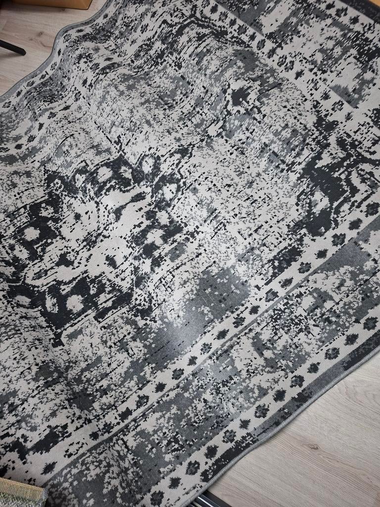Vintage grijs vloerkleed 160x230., Ophalen, 150 tot 200 cm, Vintage, 200 cm of meer