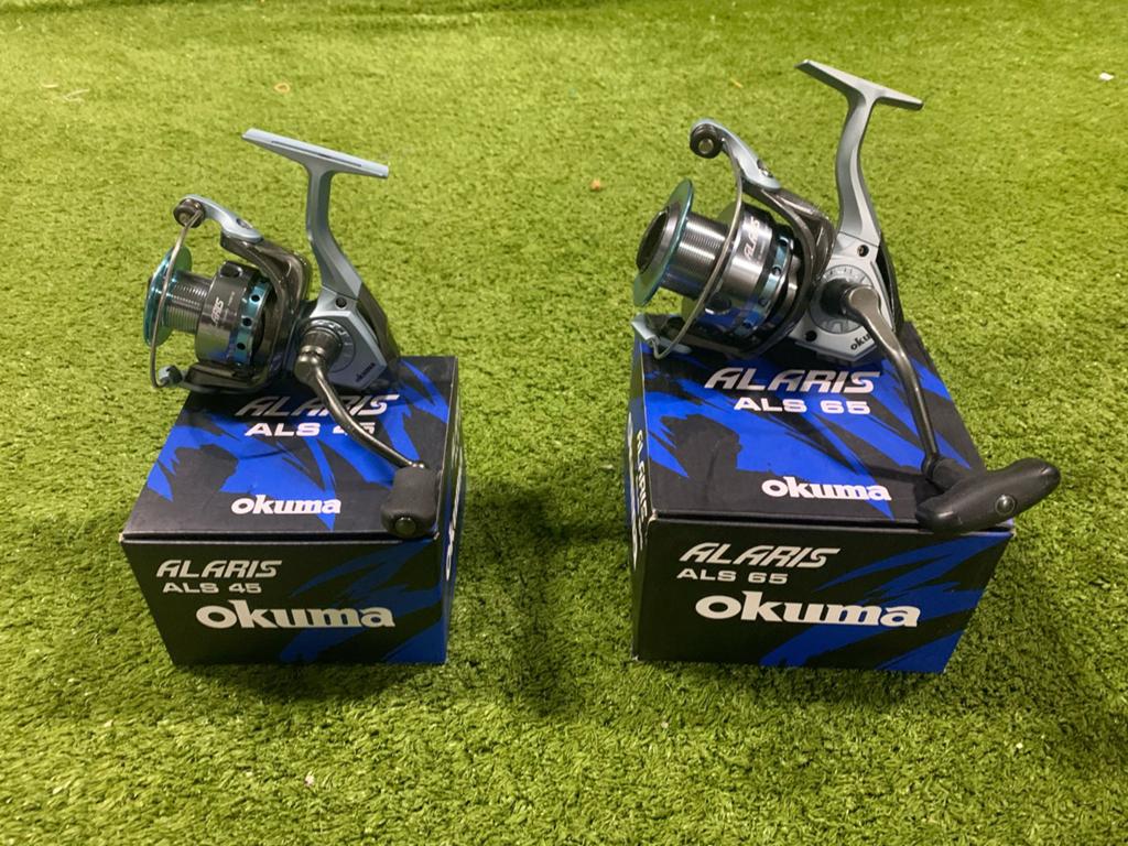 Nieuwe Okuma Alaris 6500 molen, 4 lagers & aluminium spoel, Ophalen of Verzenden, Nieuw, Molen