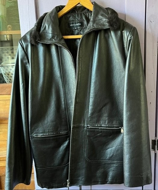 Dames Vera Pella leren jas maat 46 donkerbruin, Kleding | Dames, Bruin, Maat 46/48 (XL) of groter, Ophalen of Verzenden, Zo goed als nieuw