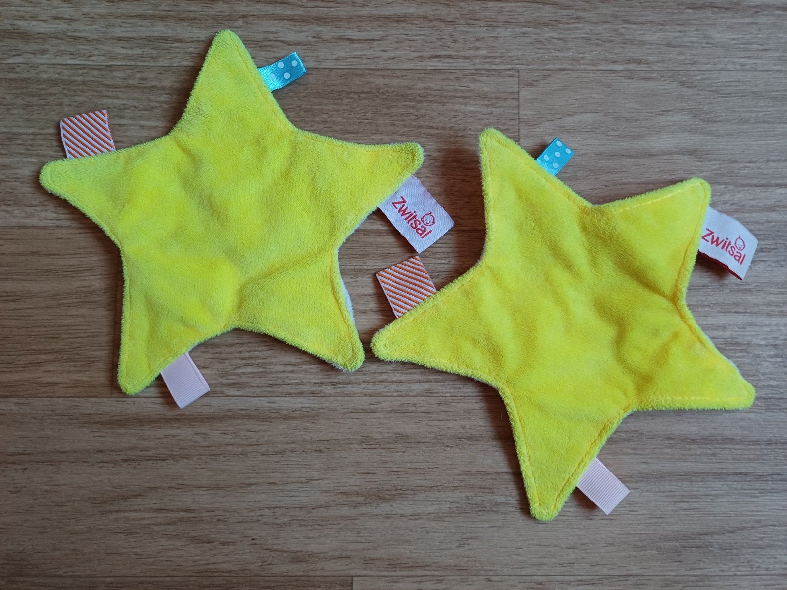 zwitsal geel gele ster wit doekje labeldoekje, Ophalen of Verzenden