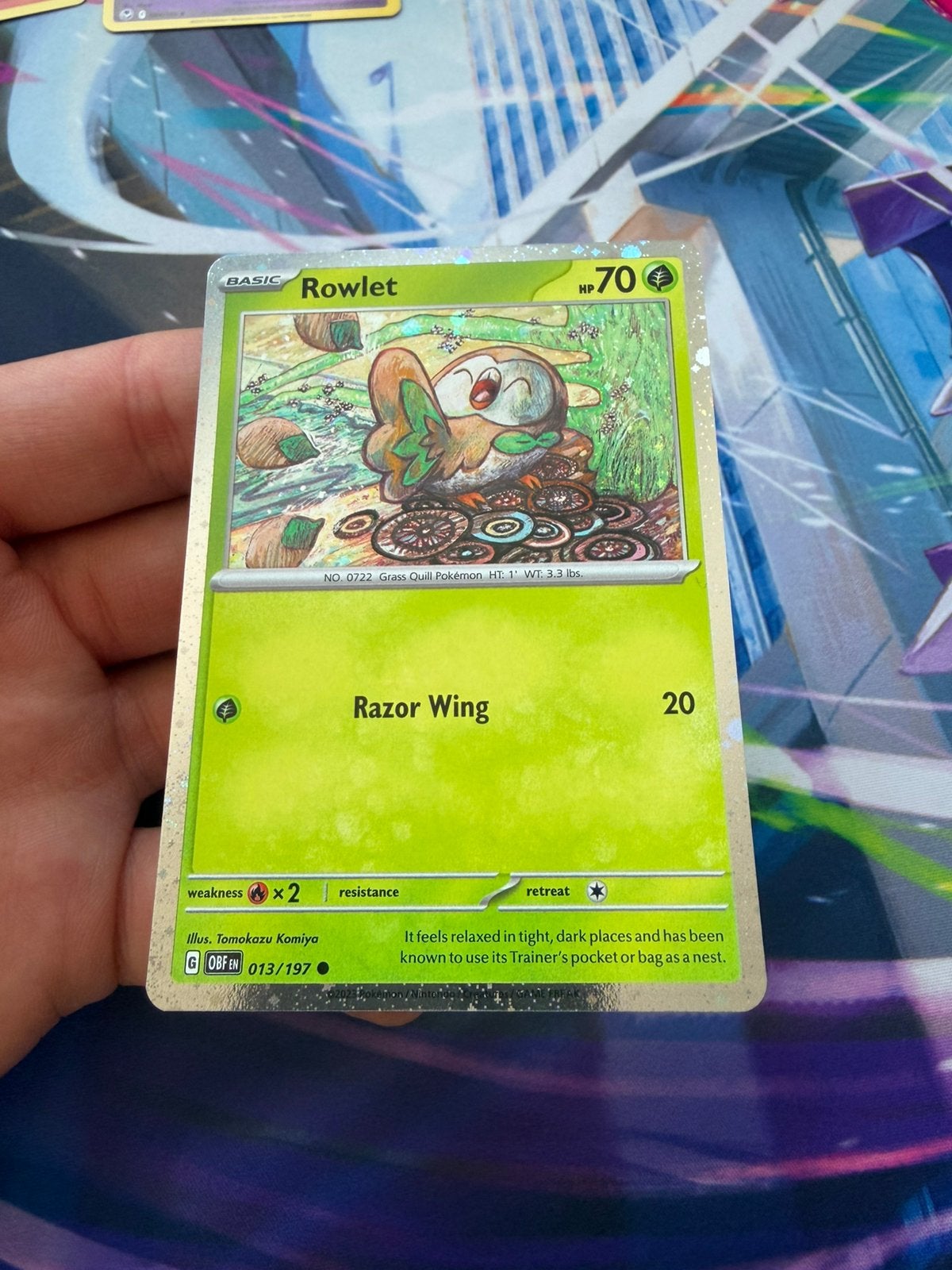 Rowlet (Cosmos Holo | Decidueye ex Box 013) Deck & Blisters, Ophalen of Verzenden, Zo goed als nieuw