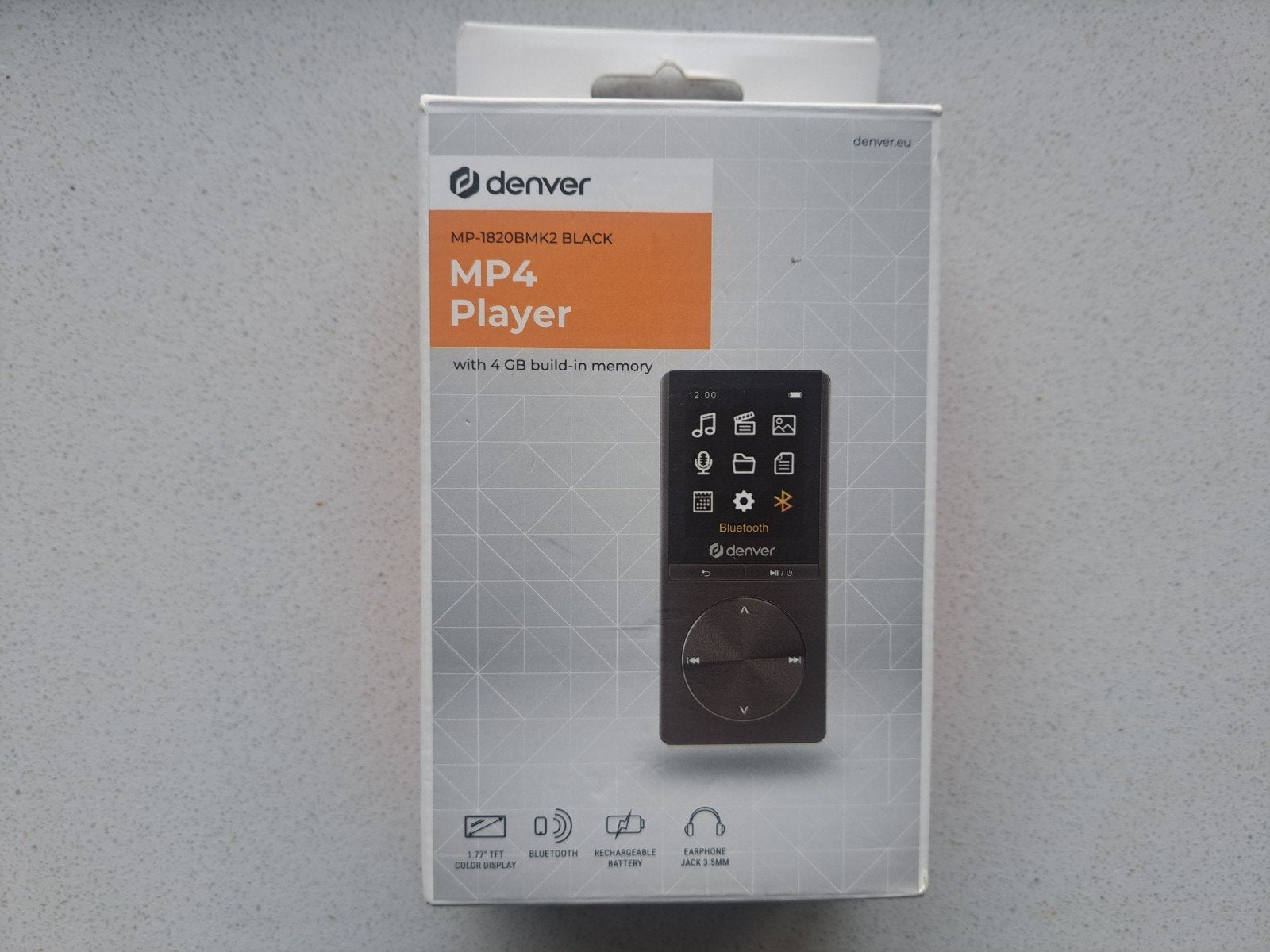 Denver MP4 Speler. 4GB. Bluetooth. Incl nieuwe oortjes., Audio, Tv en Foto, Ophalen of Verzenden, Nieuw, 2 tot 10 GB