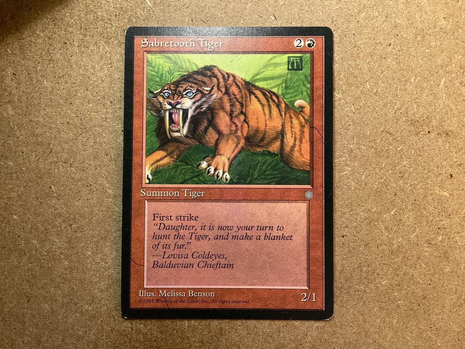 1x Sabretooth Tiger (Excellent), Ophalen of Verzenden, Zo goed als nieuw, Losse kaart