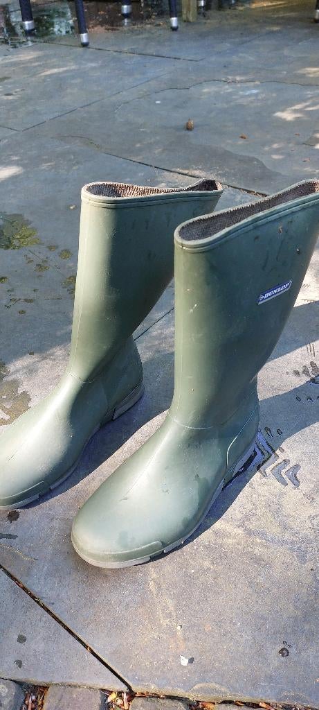 Groene Dunlop regenlaarzen mt 35, Ophalen, Gebruikt, Jongen of Meisje, Laarzen
