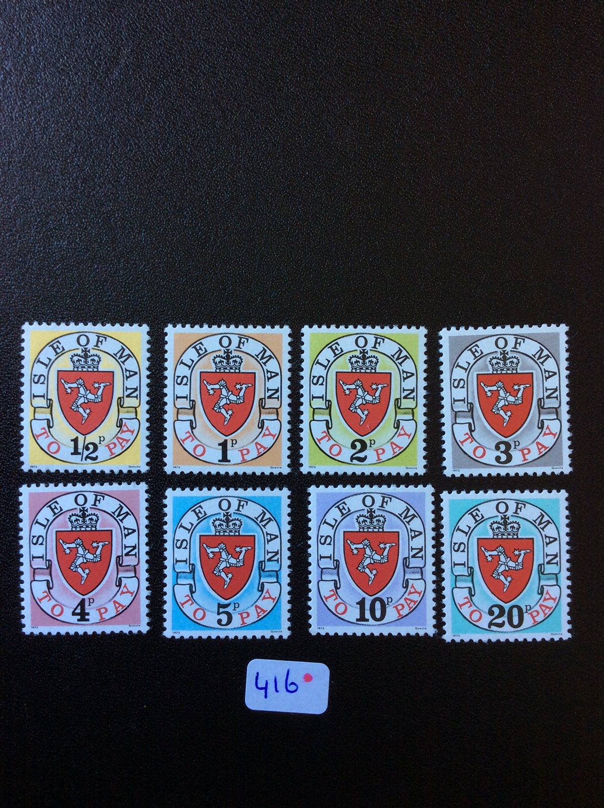 Isle of Man postzegels 1973 pfr Mi P1/8A, Ophalen of Verzenden, Postfris