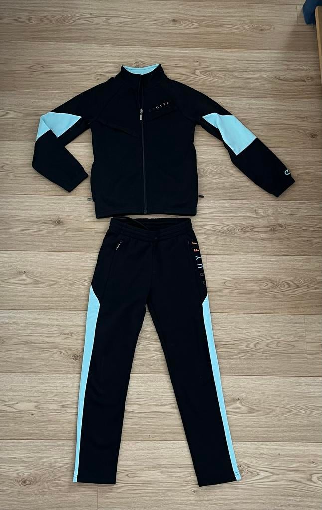 Cruyff Trainingspak Zwart/Blauw Maat 140, Ophalen of Verzenden, Nieuw, Jongen of Meisje, Setje