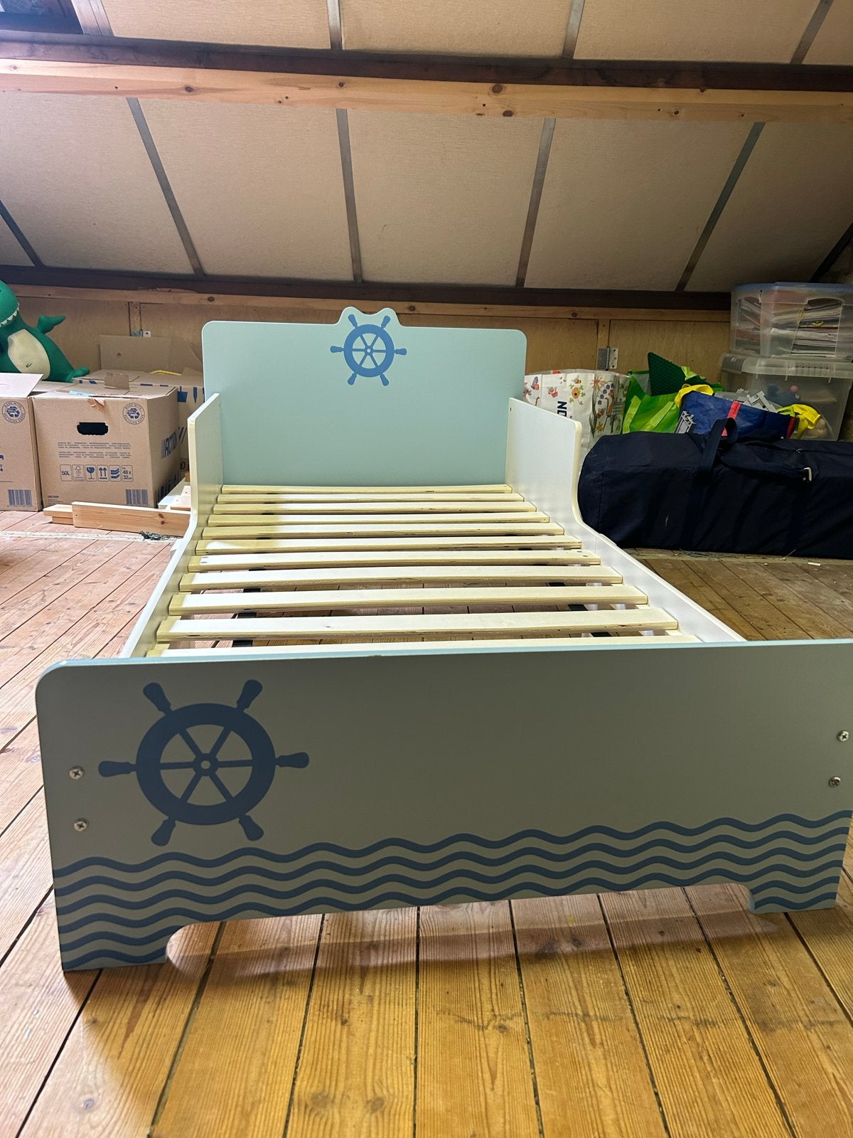 Leuk boot peuterbedje 70x140 cm, Kinderen en Baby's, Kinderkamer | Bedden, Ophalen, Gebruikt, 70 tot 85 cm, 140 tot 160 cm