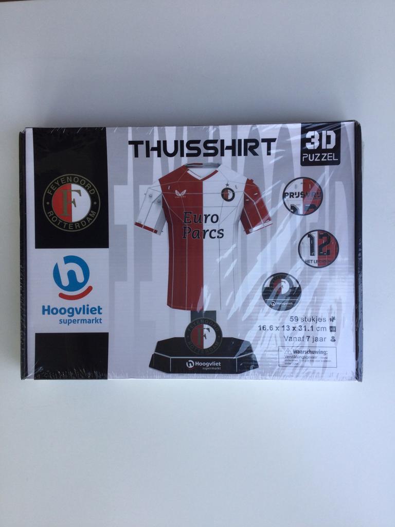 Feyenoord 3D puzzel, Ophalen, Meer dan 50 stukjes, Nieuw, 6 jaar of ouder
