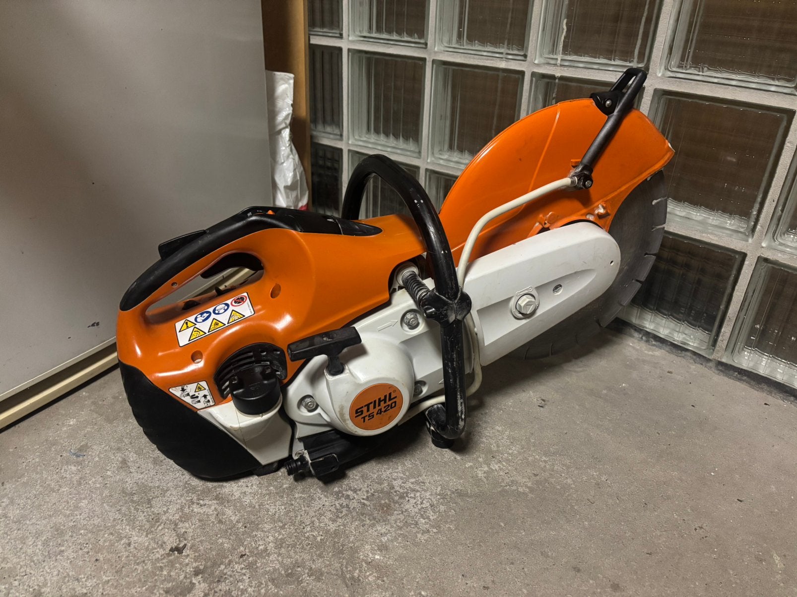 Stihl TS 420 Bandenzaag 2022 diamantblad 350mm, Ophalen of Verzenden, Gebruikt