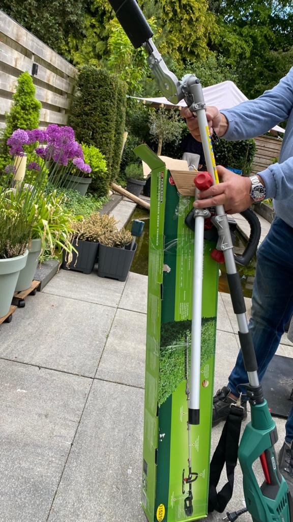 Parkside PHSL 900 A1 telescopische heggenschaar, Ophalen of Verzenden, Zo goed als nieuw, Elektrisch