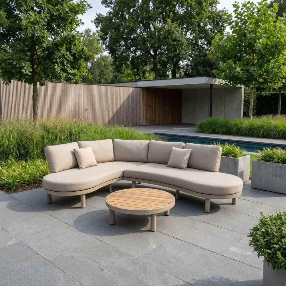 Washington organische loungeset | aluminium | 259x195cm, Tuin en Terras, Tuinsets en Loungesets, Ophalen, 4 zitplaatsen, Aston Martinlaan 36