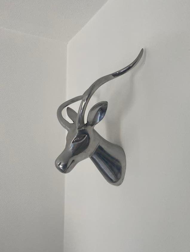 Hertenkop, Aluminium (gepolijst), nieuw, Ophalen of Verzenden, Nieuw, Zilver, Metaal
