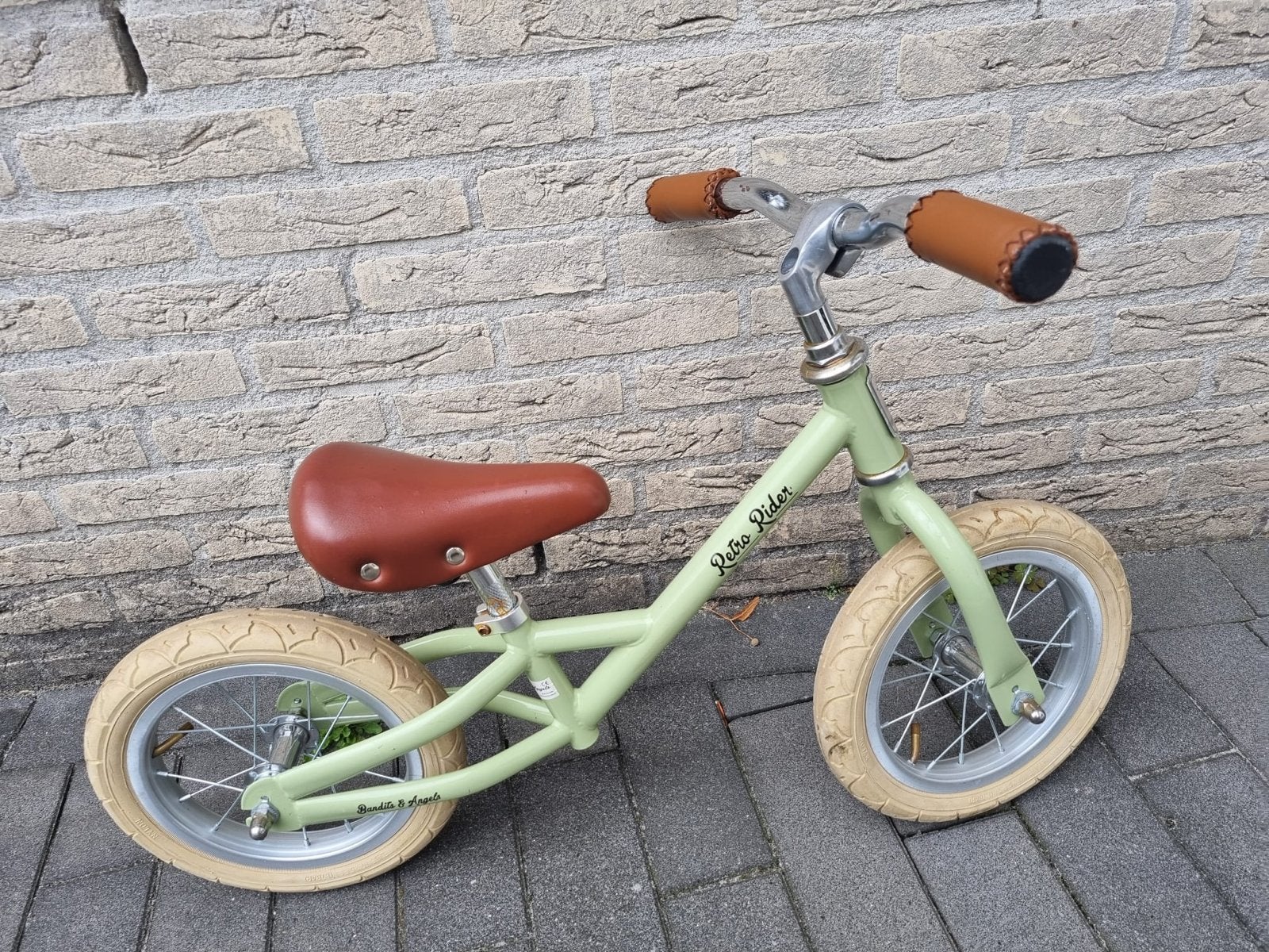Bandits & Angels Retro Rider loopfiets - mint groen, Ophalen, Gebruikt, Minder dan 16 inch