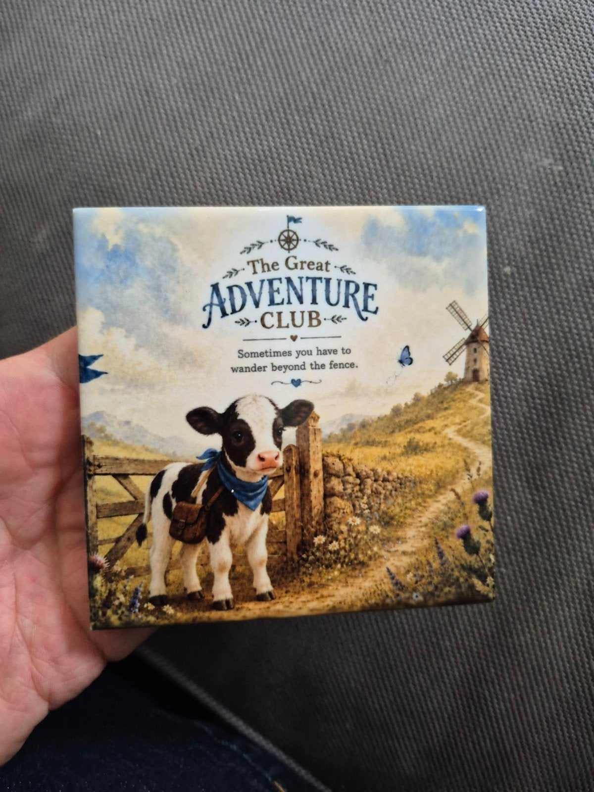 Tegel The Great Adventure Club Koe Molen, Ophalen of Verzenden