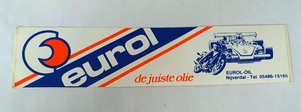 Sticker Eurol de juiste olie, Ophalen of Verzenden, Zo goed als nieuw, Merk