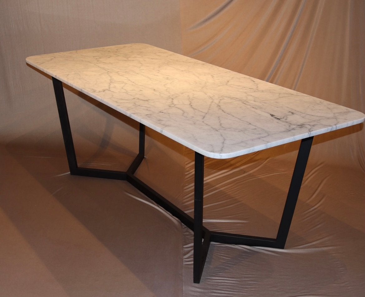 Marmer eettafel nieuw, Ophalen, 100 tot 150 cm, Rond, Nieuw