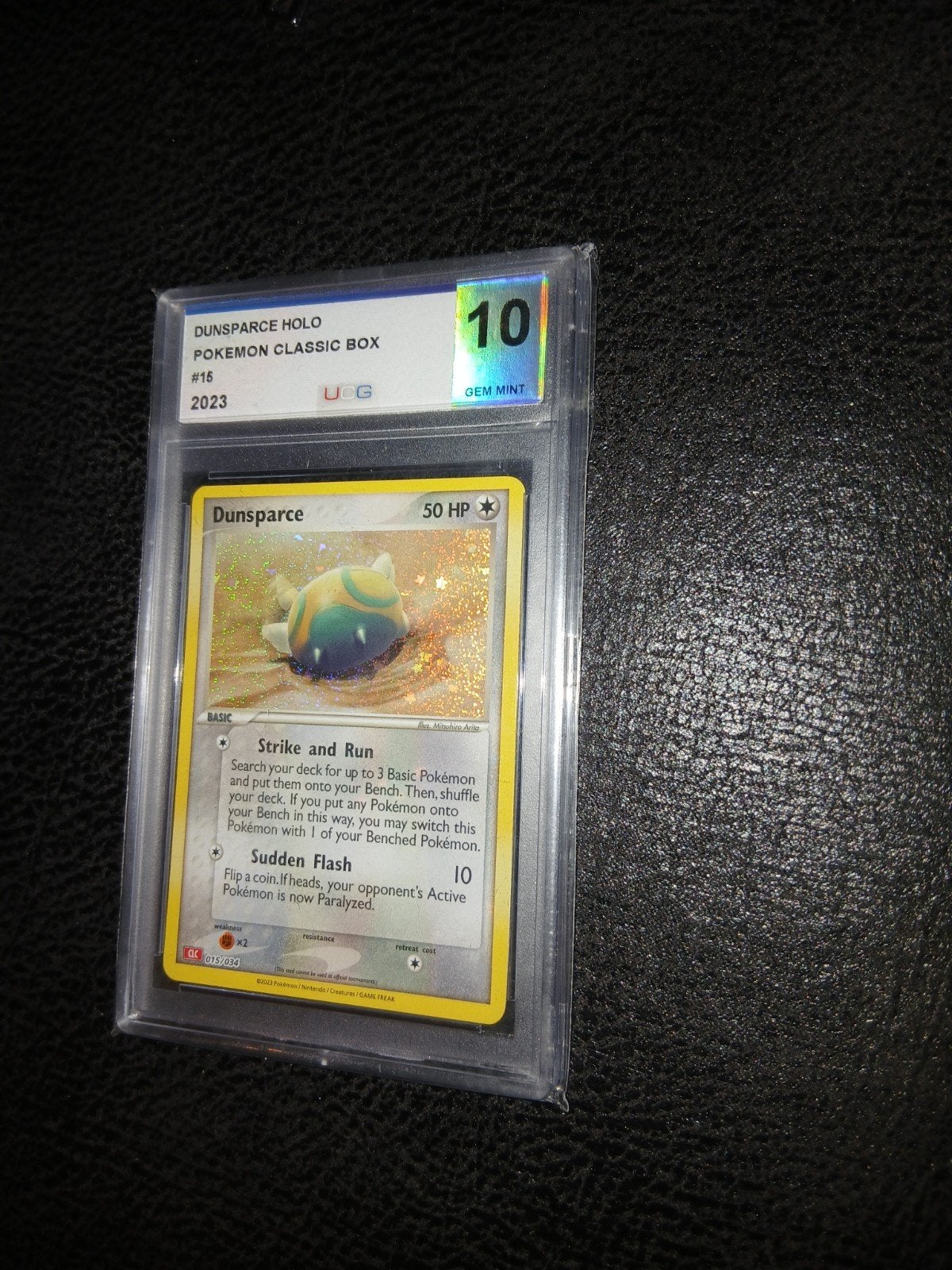 Dunsparce Holo Pokemon Classic Box UCG 10 Gem Mint, Ophalen of Verzenden, Nieuw, Losse kaart, Foil