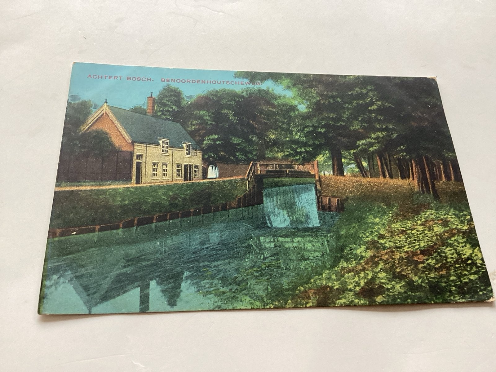 Oude ansichtkaart Achtert Bosch, Benoordenhoutscheweg, Ophalen of Verzenden, Voor 1920, Gelopen, Zuid-Holland