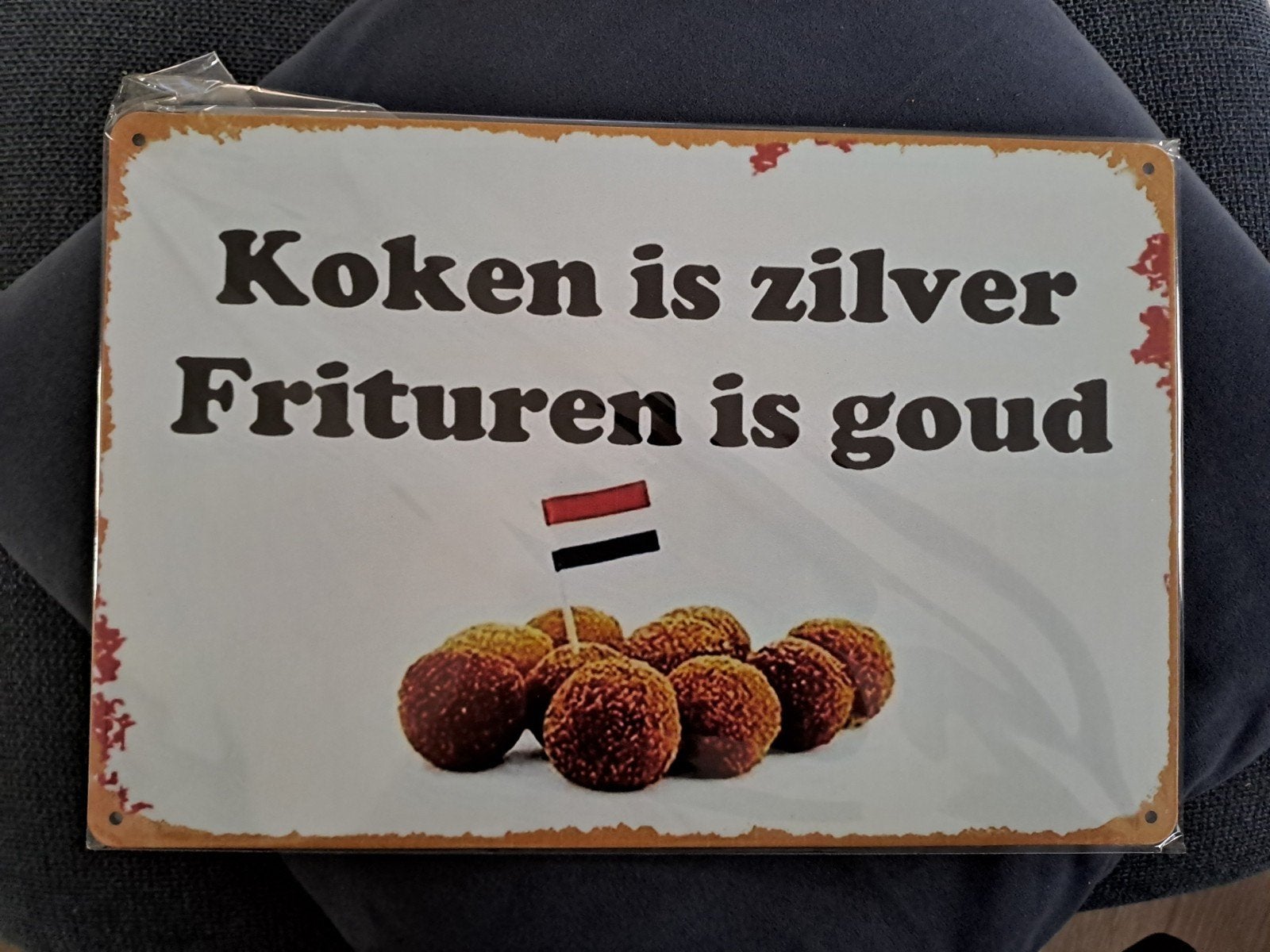 Mooie metalen borden 20 bij 30 cm, Ophalen of Verzenden